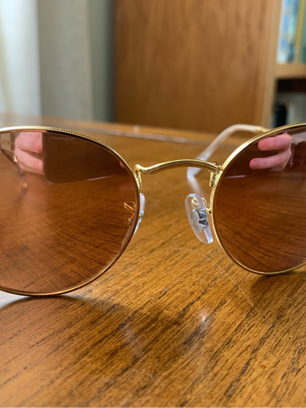 Ray-Ban Women Gold Frame Sunglasses with Pink Lenses PRESCRIPTION - Picture 3 of 8